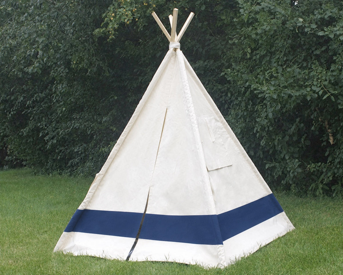 Color Block Canvas Kids Teepee with Window, Choose Your Color Stripe