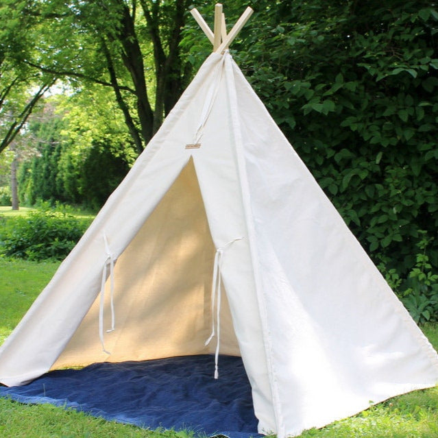 Canvas Teepee, XL, XXL, Large Tall Natural Canvas Tent, Three Sizes, 7 or 8 foot poles