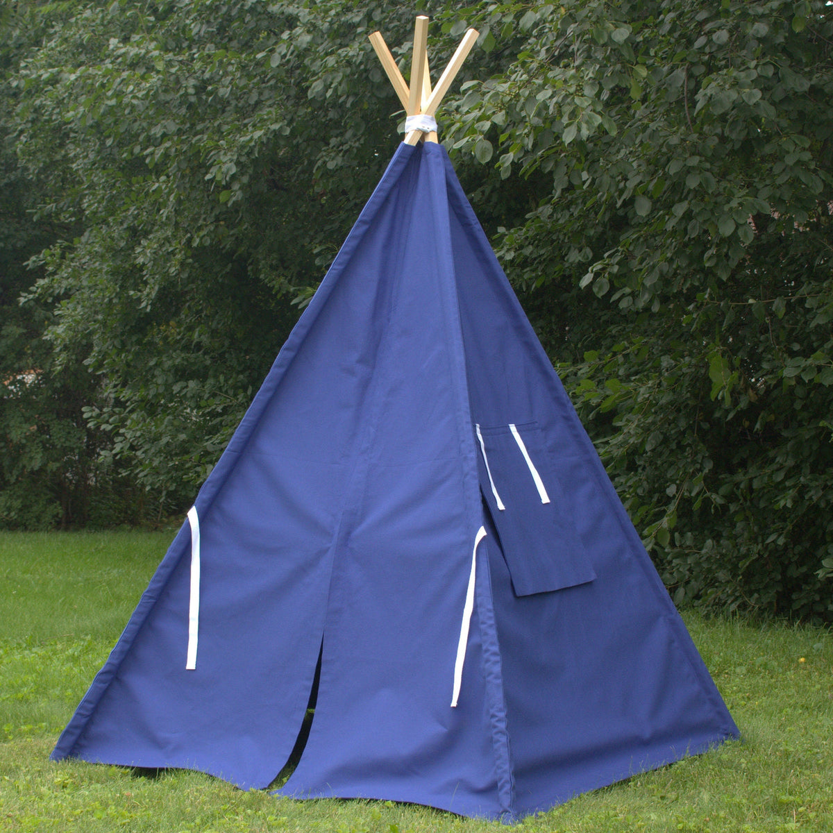 Kids Teepee 13 COLORS, Canvas Tent, Available in Five Sizes, Includes Window, Ships Fully Assembled