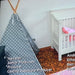 Kids Teepee Tent, Gray Polka Dot, Five Sizes, Gift for Kids, as seen on House Hunters International