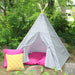 Kids Teepee Tent, Gray Polka Dot, Five Sizes, Gift for Kids, as seen on House Hunters International
