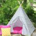 Kids Teepee Tent, Gray Polka Dot, Five Sizes, Gift for Kids, as seen on House Hunters International