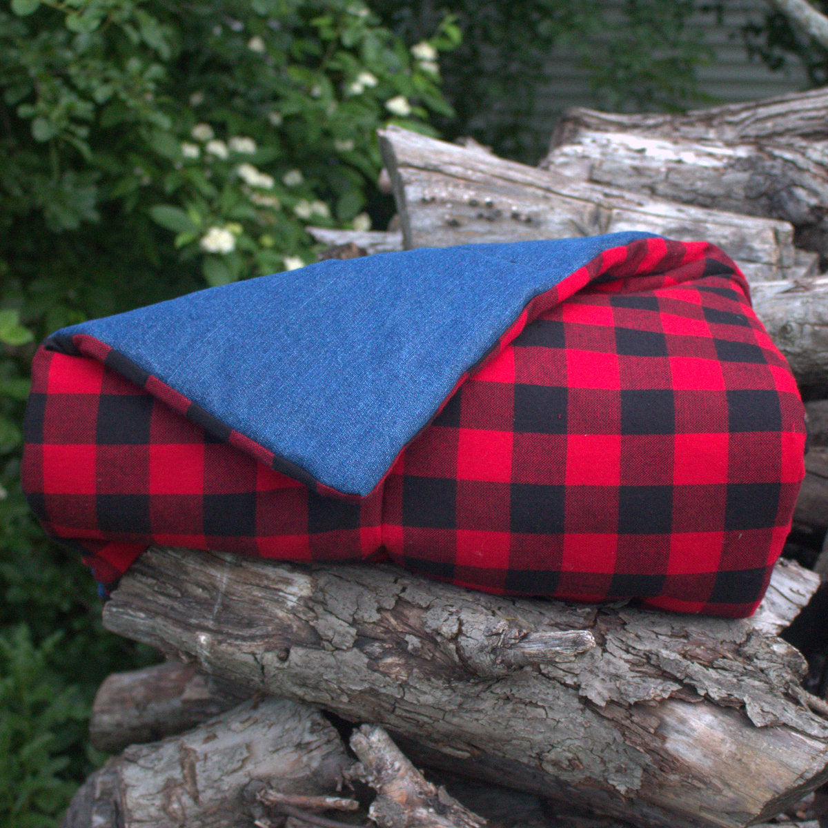 Buffalo Check and Denim Teepee Mat
