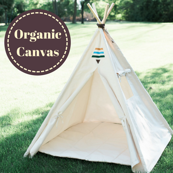 organic tent Organic Canvas Kids Tent, Tribal Boho Teepee Childrens Tepee Playhouse – The Playhouse Kid