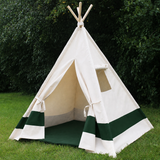 Color Block Canvas Kids Teepee with Window, Choose Your Color Stripe