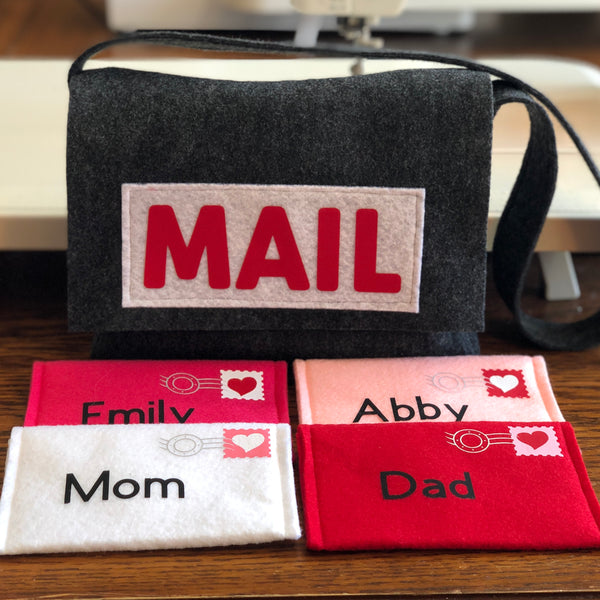 Kids Mail Bag and Personalized Working Envelopes for Pretend Play