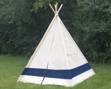 Color Block Canvas Kids Teepee with Window, Choose Your Color Stripe