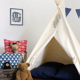 Kids Teepee, Play Tent with Overlapping Doors, Secret Hiding Place, Five Sizes Available, with Window