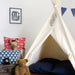 Kids Teepee, Play Tent with Overlapping Doors, Secret Hiding Place, Five Sizes Available, with Window