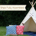 Five Sizes Canvas Teepee Tent with Friendship Arrows, Can Include Window, Kids Play Kids Teepee Tent