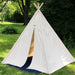 Large Tall, XL or XXL Natural Canvas Kids Teepee, Three Sizes, 7 or 8 foot poles, Large Play Tents