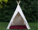 Kids Canvas Teepee Tent With Window, Mat and Personalized Banner, FIVE Sizes
