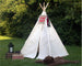 Kids Canvas Teepee Tent With Window, Mat and Personalized Banner, FIVE Sizes