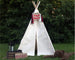 Kids Canvas Teepee Tent With Window, Mat and Personalized Banner, FIVE Sizes