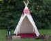 Kids Canvas Teepee Tent With Window, Mat and Personalized Banner, FIVE Sizes