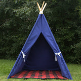 Kids Teepee 13 COLORS, Canvas Tent, Available in Five Sizes, Includes Window, Ships Fully Assembled