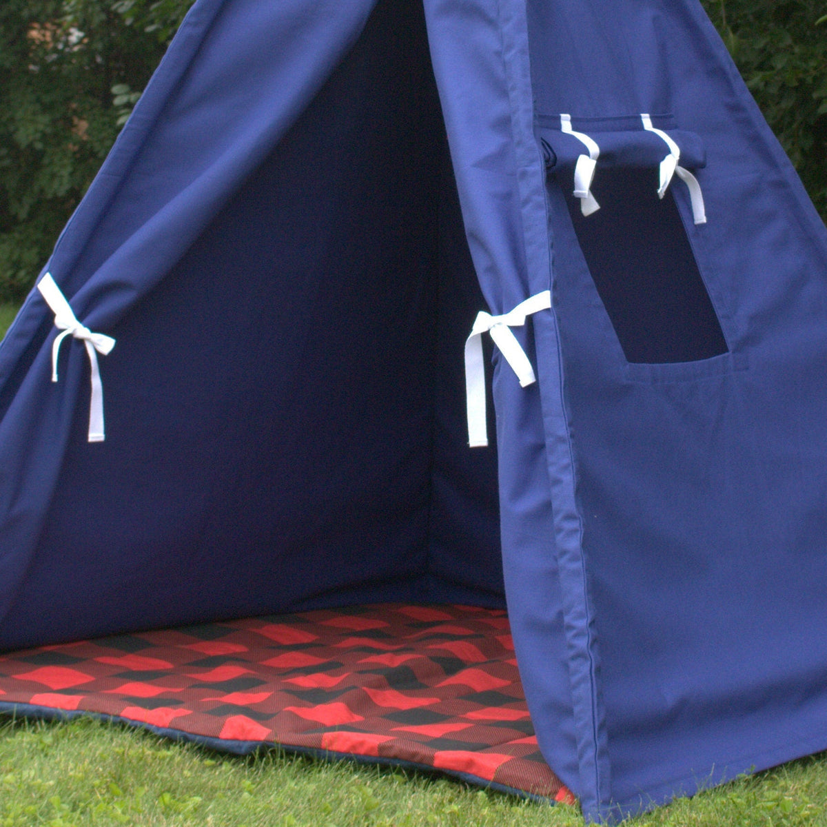 Kids Teepee 13 COLORS, Canvas Tent, Available in Five Sizes, Includes Window, Ships Fully Assembled