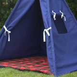 Kids Teepee 13 COLORS, Canvas Tent, Available in Five Sizes, Includes Window, Ships Fully Assembled