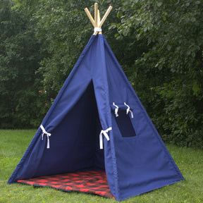 Kids Teepee 13 COLORS, Canvas Tent, Available in Five Sizes, Includes Window, Ships Fully Assembled