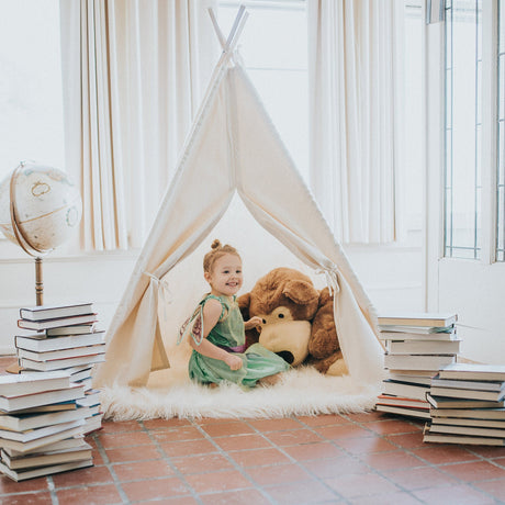 Kids Teepee Play Tent, 5 Sizes with Window, Ships FULLY ASSEMBLED