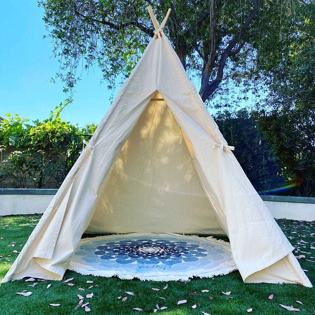 huge teepee tent Larger Size Natural Canvas Teepee in 3 Sizes, Large Tall, XL and XXL – The Playhouse Kid