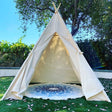 Canvas Teepee, XL, XXL, Large Tall Natural Canvas Tent, Three Sizes, 7 or 8 foot poles