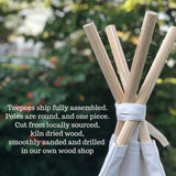 Large Tall, XL or XXL Natural Canvas Kids Teepee, Three Sizes, 7 or 8 foot poles, Large Play Tents