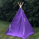 Canvas Kids Teepee Tent 13 COLORS, 5 Sizes, Includes Window, Ships FULLY ASSEMBLED