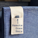 Remote Control Caddy for Armrest, personalized for dad or mom, cell phone Holder, couch caddy, living room organizer