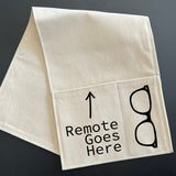 Large 2 Pocket Caddy for Armrest, hold your glasses, cell phone, couch caddy, living room organizer