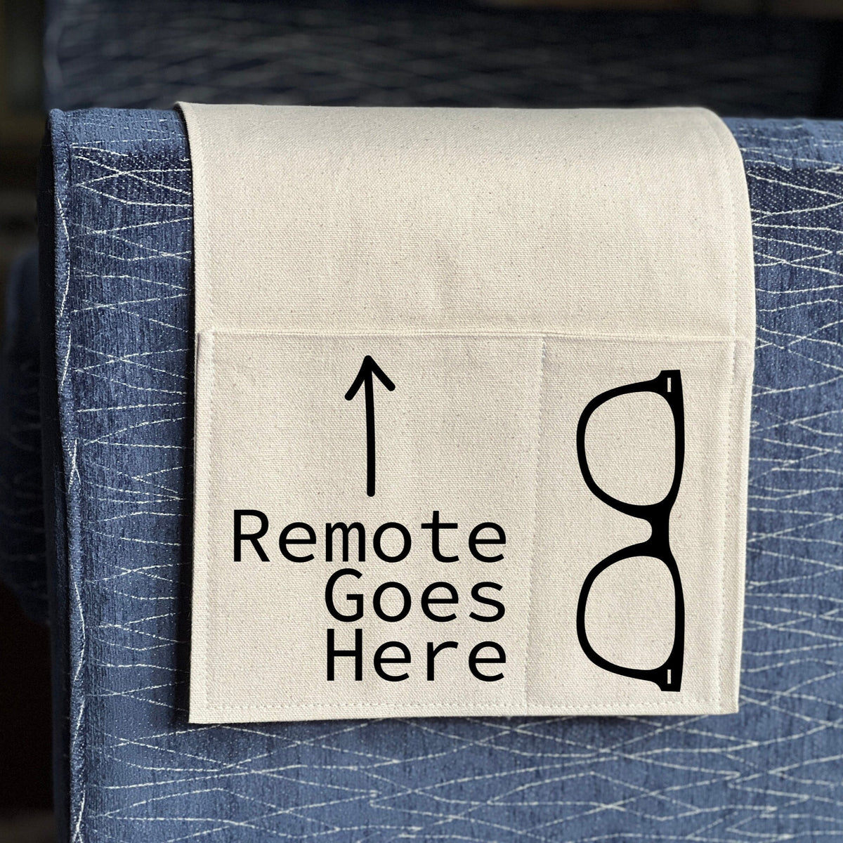 Large 2 Pocket Caddy for Armrest, hold your glasses, cell phone, couch caddy, living room organizer