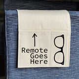 Large 2 Pocket Caddy for Armrest, hold your glasses, cell phone, couch caddy, living room organizer