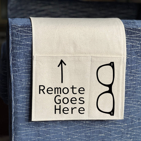 Large 2 Pocket Caddy for Armrest, hold your glasses, cell phone, couch caddy, living room organizer