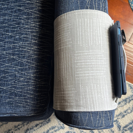 3 Pocket Chair Caddy Remote Control Caddy, Light Gray, hold your glasses, cell phone, couch caddy, living room organizer