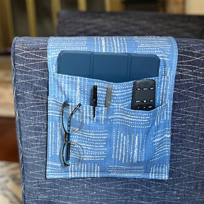 3 Pocket Remote Caddy for Armrest, Chair Caddy, hold your glasses, cell phone, couch caddy, living room organizer