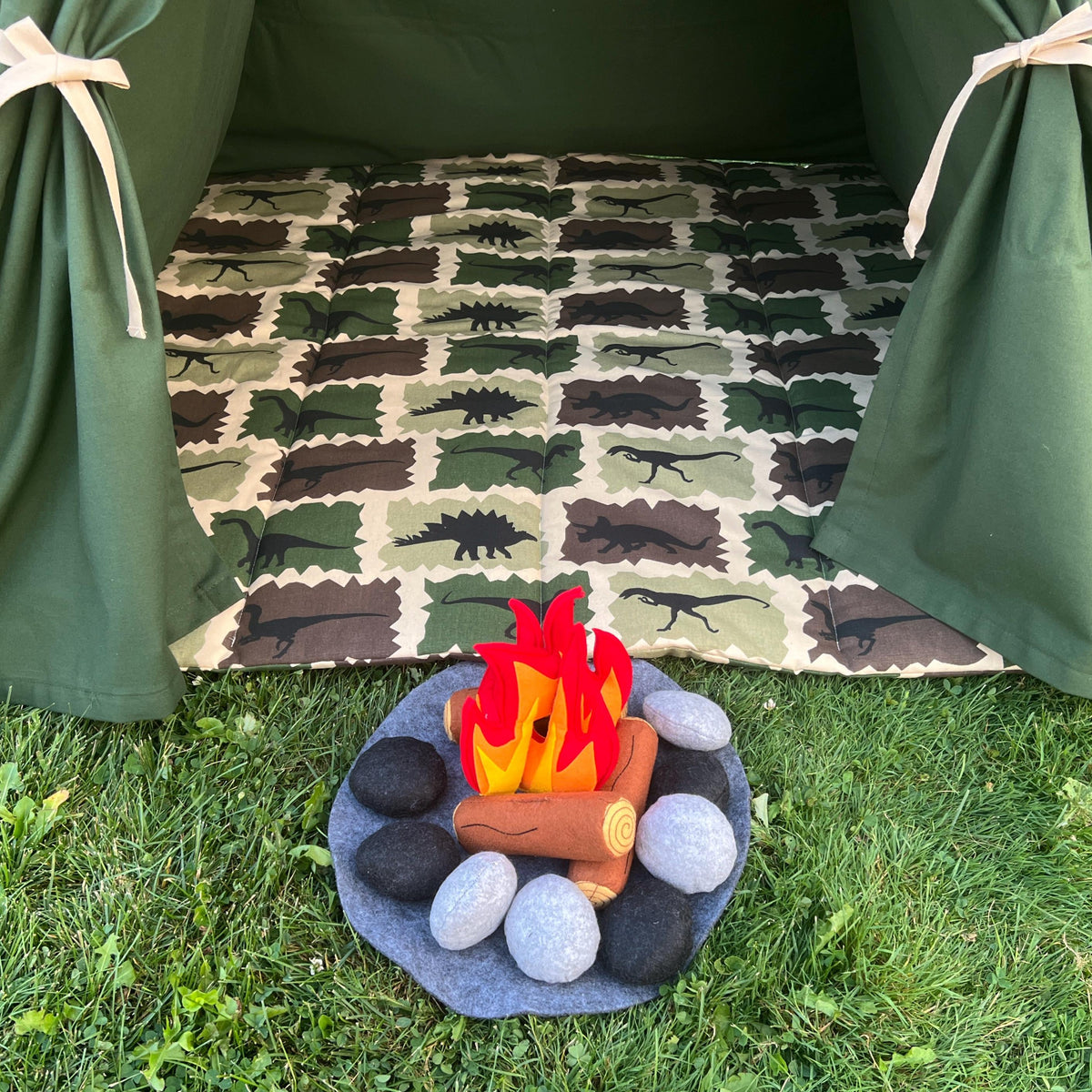 Dark Green Teepee Tent, Dinosaur Teepee