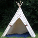 Five Sizes Canvas Teepee Tent with Friendship Arrows, Can Include Window, Kids Play Kids Teepee Tent