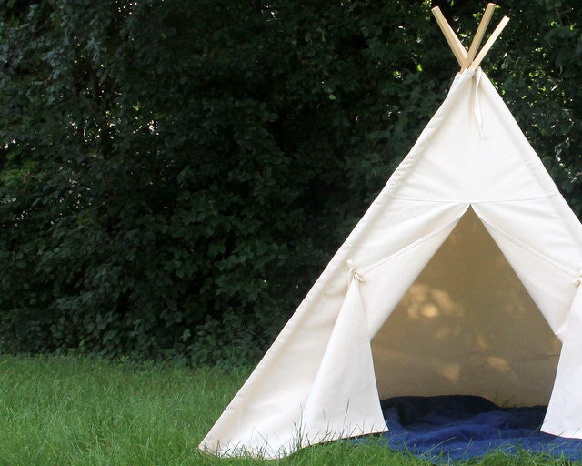 Teepee Large Canvas Kids Play Tent, Five Sizes, Can Include Window, Tee Pee, Kids Teepee, Playhouse, Fully Assembled