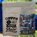 Camping Chair Caddy for your Camp Chair, Lounge Chair, Beach Chair, Camping Is My Happy Place