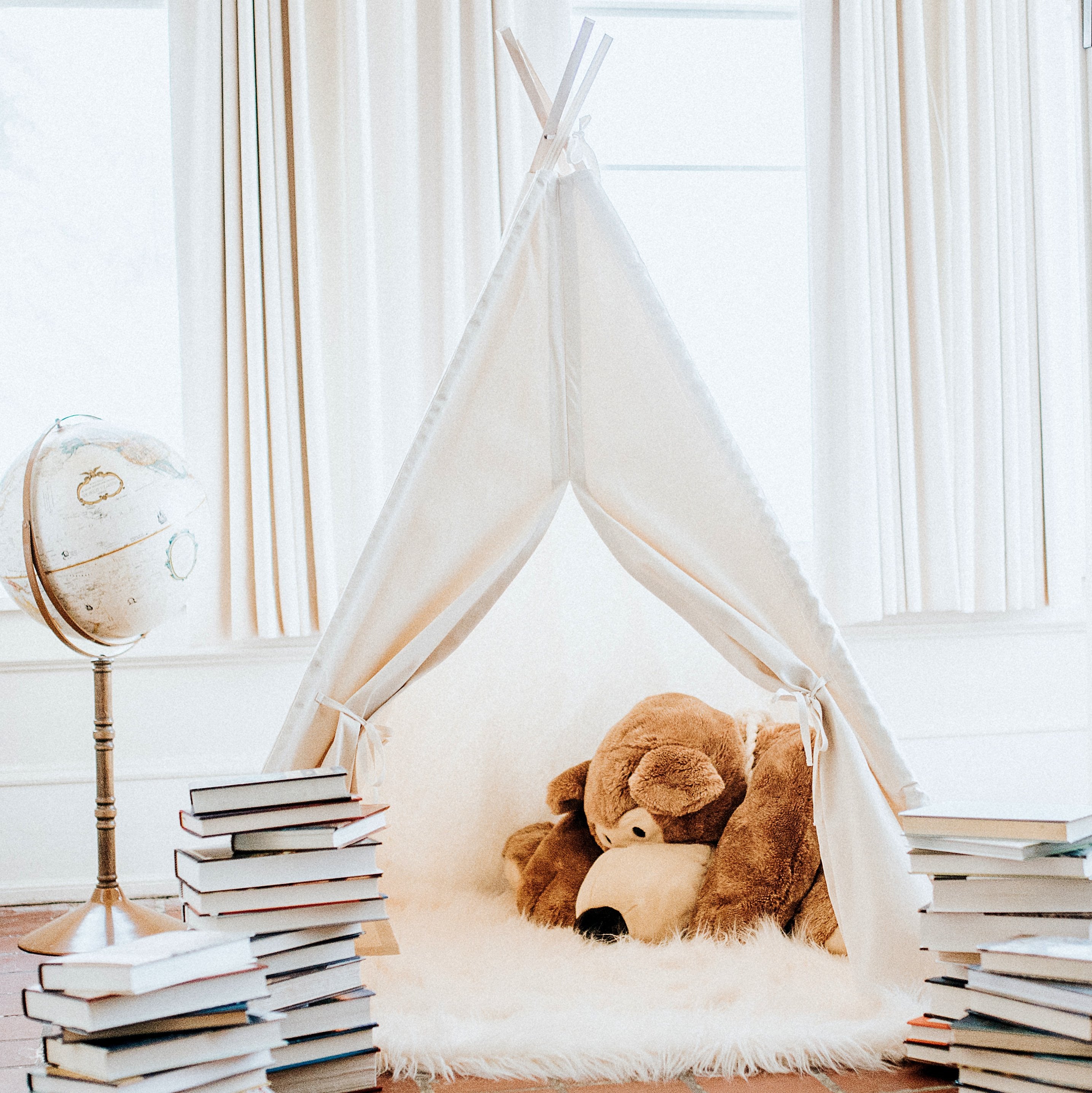 indoor teepee tent Canvas Play Teepee Tent for Kids, Five Sizes Available, Can Include Wi – The Playhouse Kid