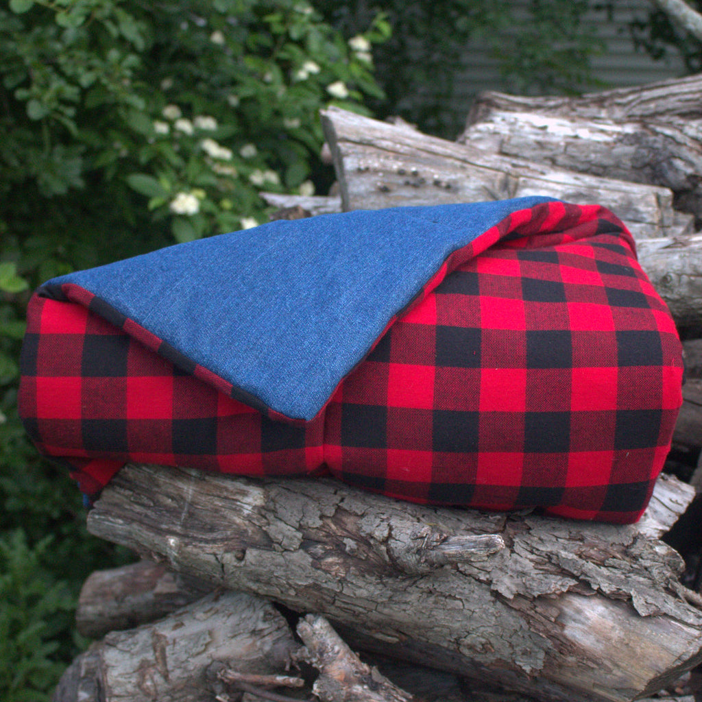 Buffalo Check Teepee Mat Baby Mat with Red and Black Checks
