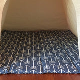 Quilted Navy Teepee Mat with Arrows