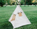 Canvas kids teepee with roll up door