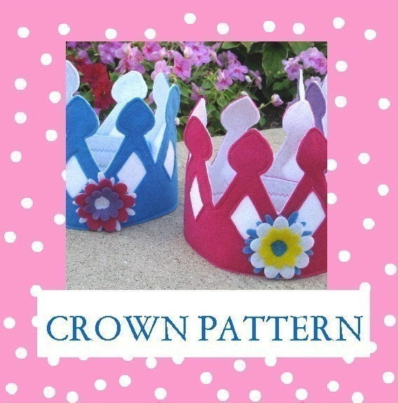 Felt Crown Pattern, Instant Download