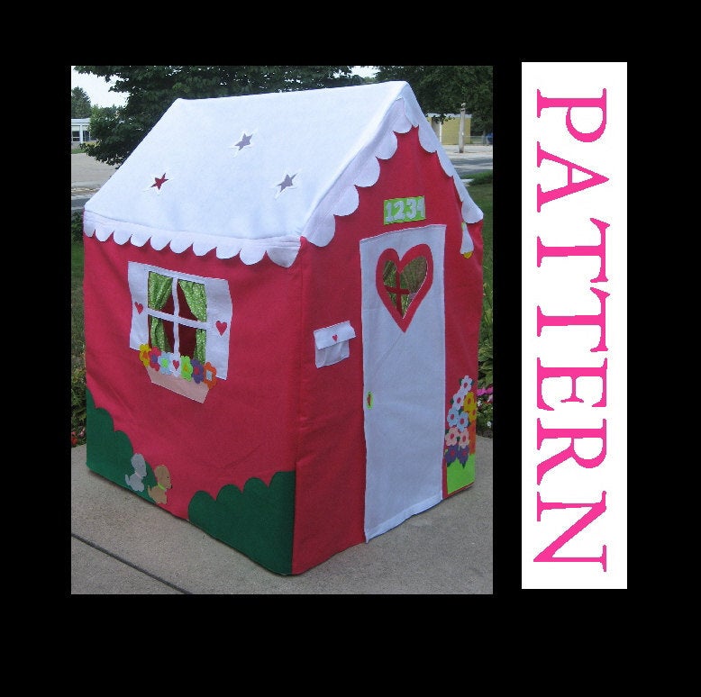 Indoor Fabric Playhouse Peaked Roof Sewing Pattern