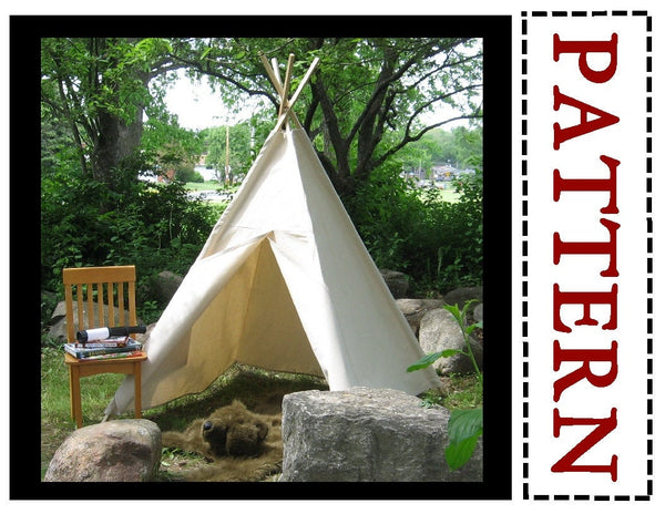 Teepee Pattern, Sewing Pattern, Easy to Sew, Play Tent Pattern, Kids Tent Pattern, Beginning Sewing, Instant Download