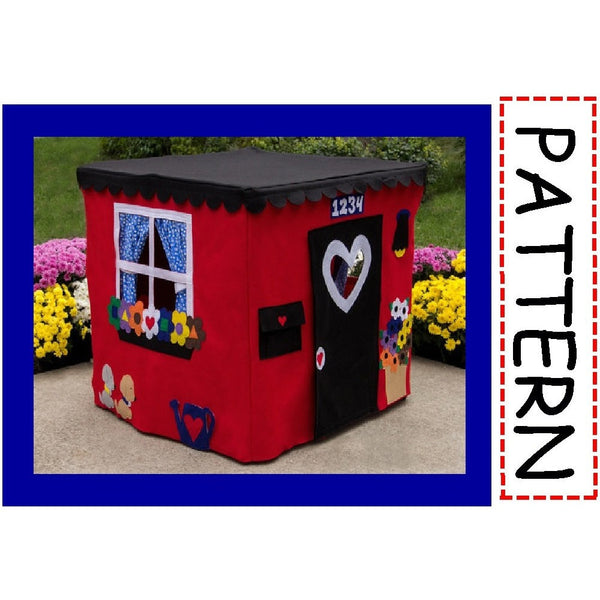 Sewing Pattern - Deluxe Card Table Playhouse