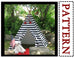 Kids Teepee Pattern for Striped Fabric or Directional Prints