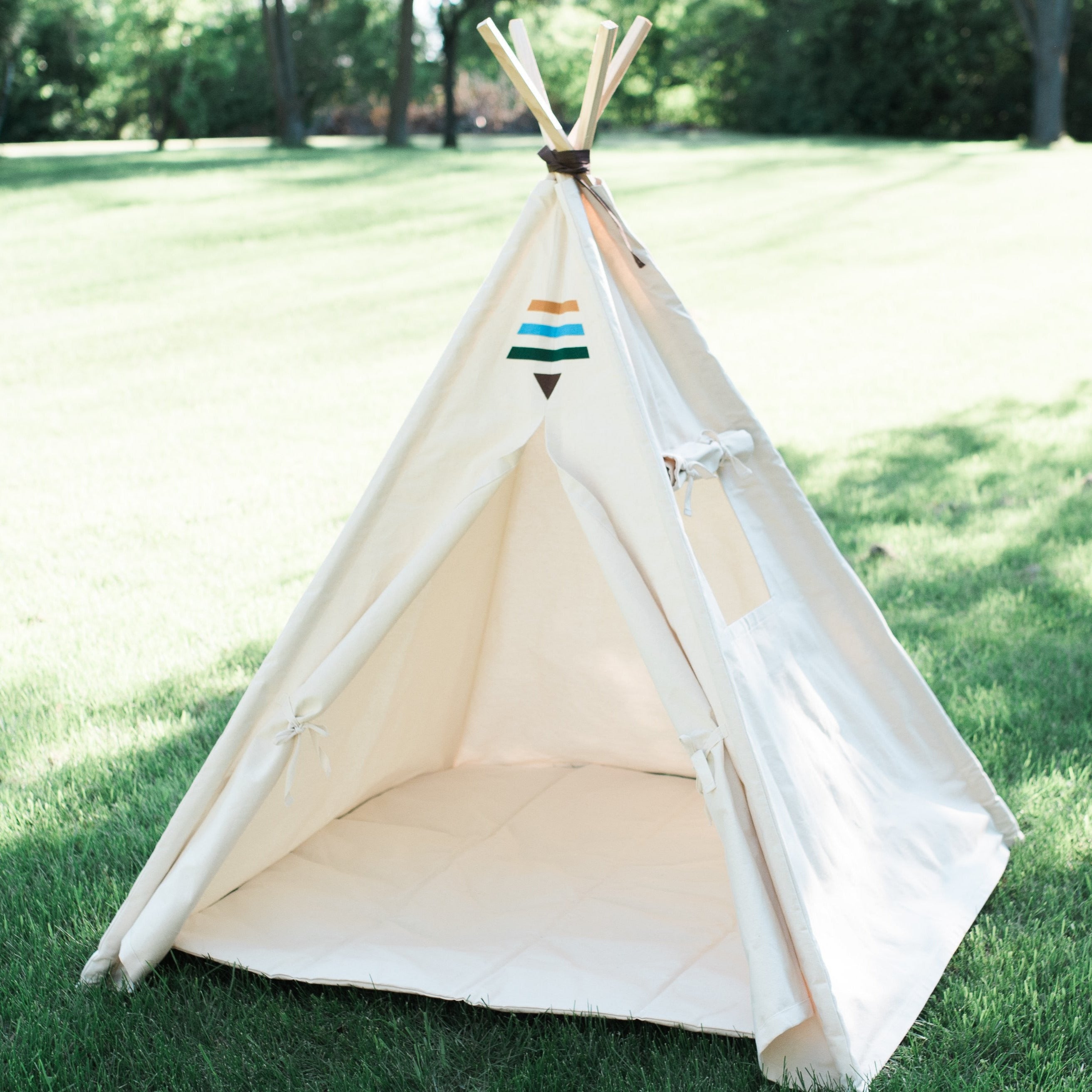 Organic Canvas Kids Tent, Tribal Boho Teepee Childrens Tepee Playhouse – The Playhouse Kid