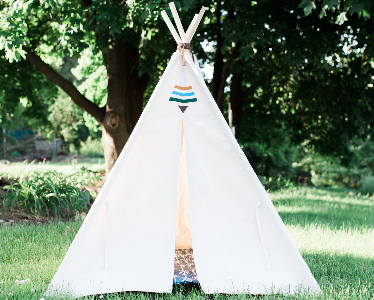 kids natural canvas tee pee
